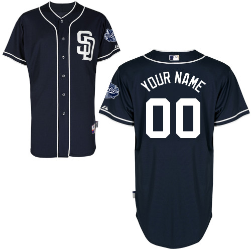 Customized Youth MLB jersey-San Diego Padres Authentic Alternate 1 Cool Base Baseball Jersey